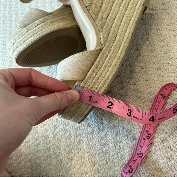 Lulu’s Beachy Dreams Natural Suede Espadrille Wedges Heels Size 7.5 - Picture 14 of 14